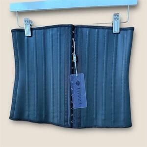 Yianna Latex Black Waist Trainer Corset